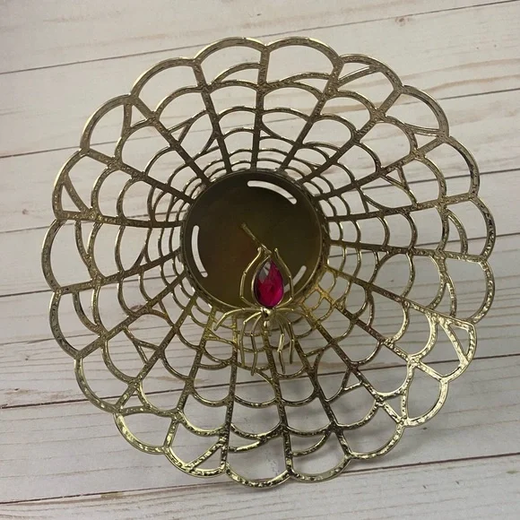 Bath & Body Works Spider Web Single Wick Jar Candle Holder 2023 Halloween - Picture 3 of 8